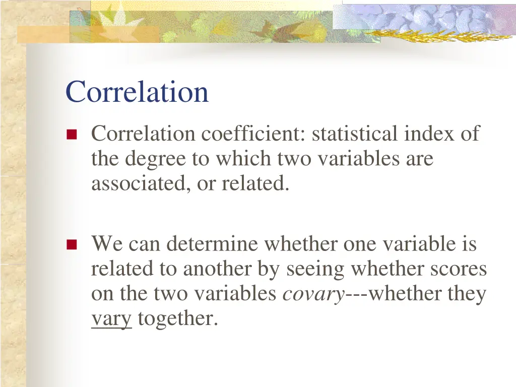 correlation
