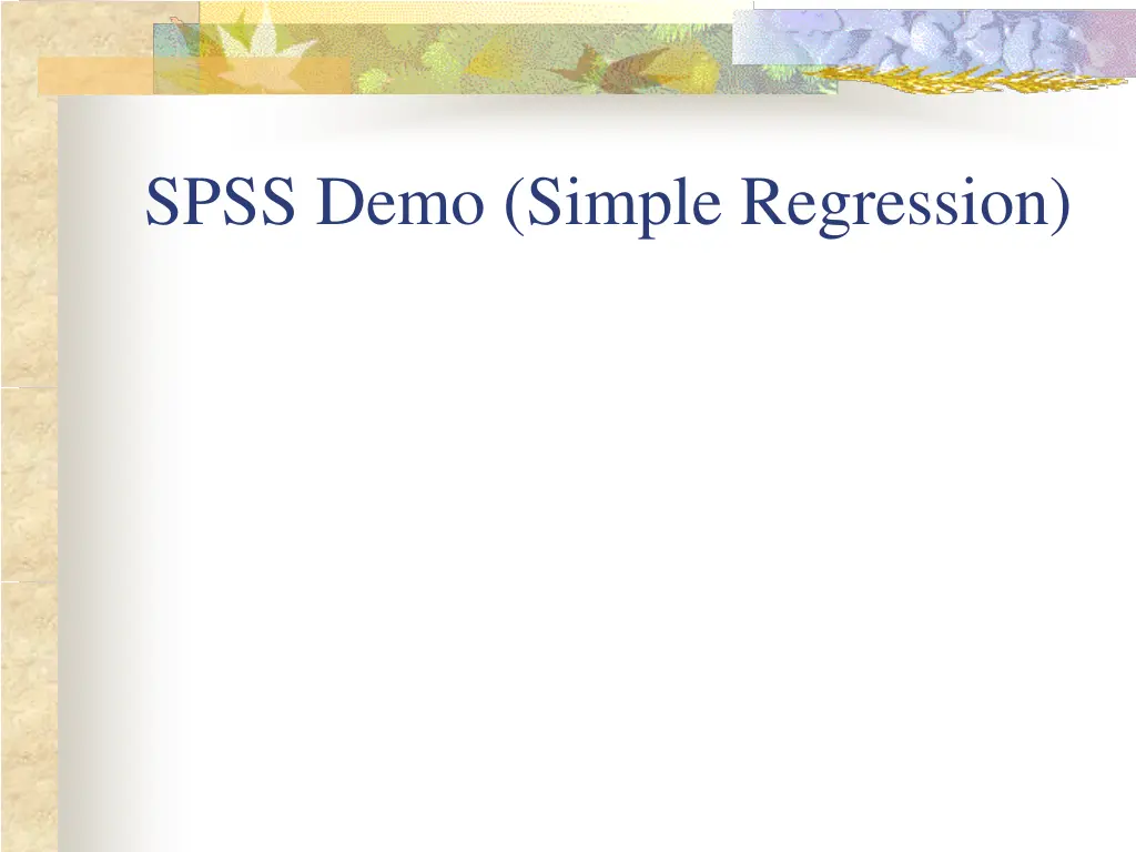 spss demo simple regression