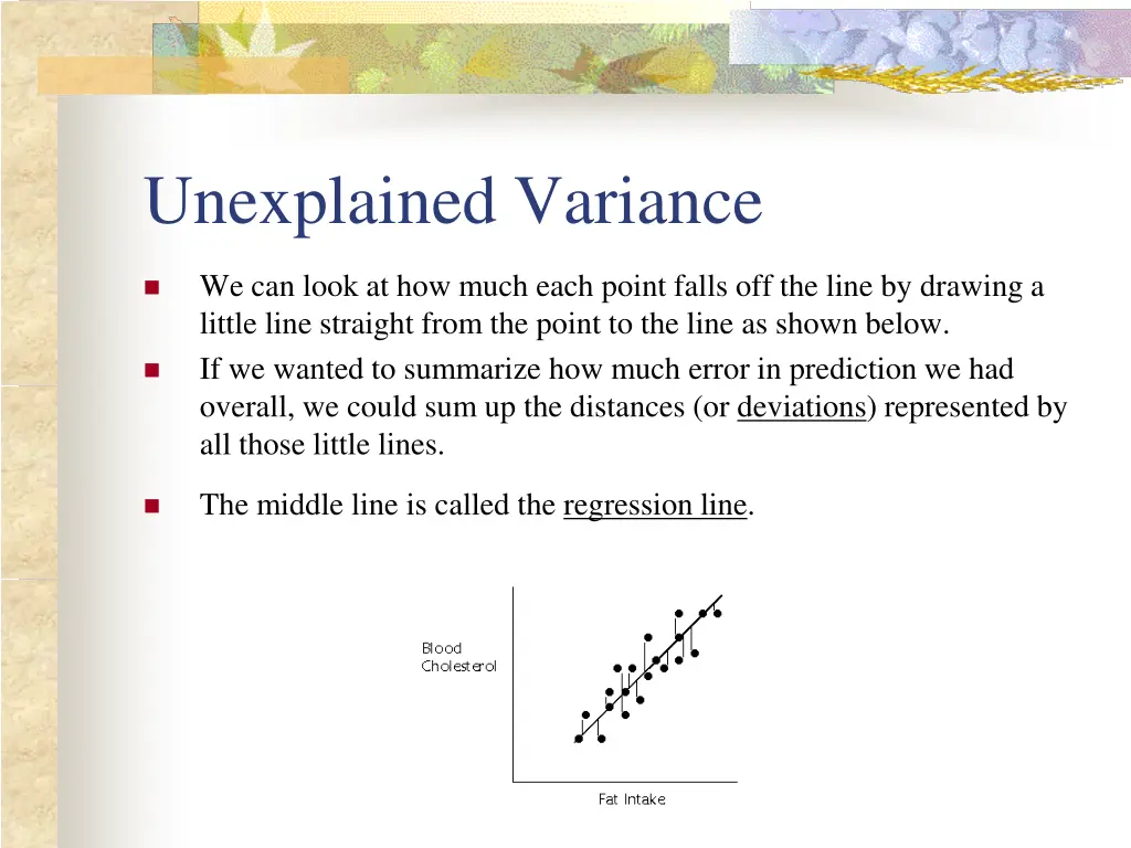 unexplained variance
