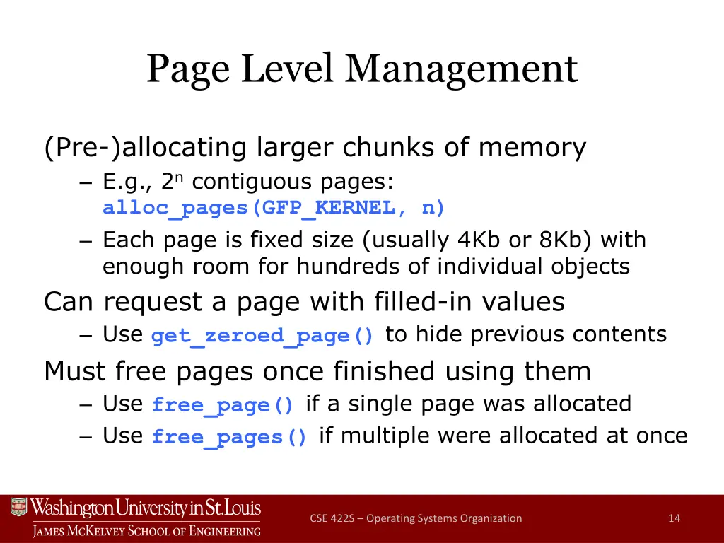 page level management