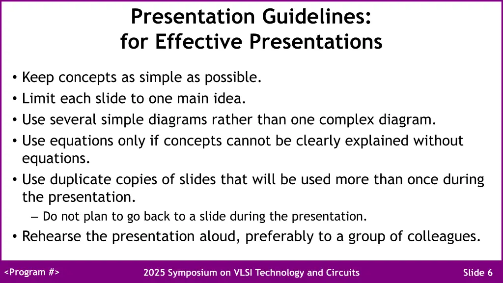 presentation guidelines for effective