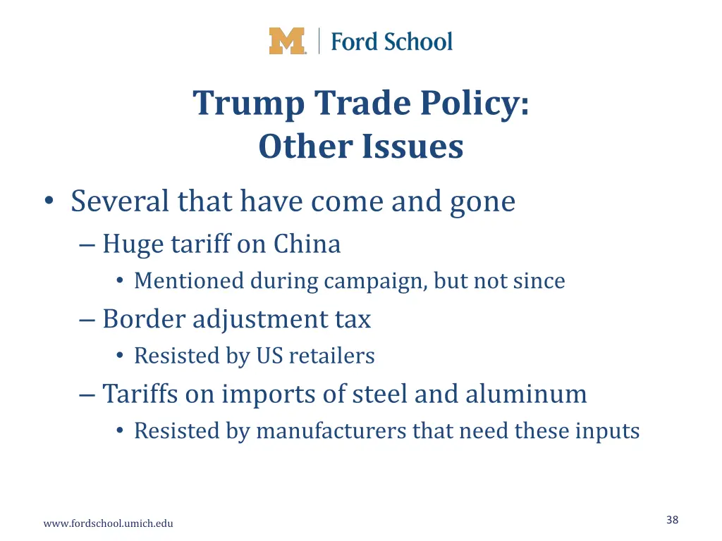 trump trade policy other issues several that have