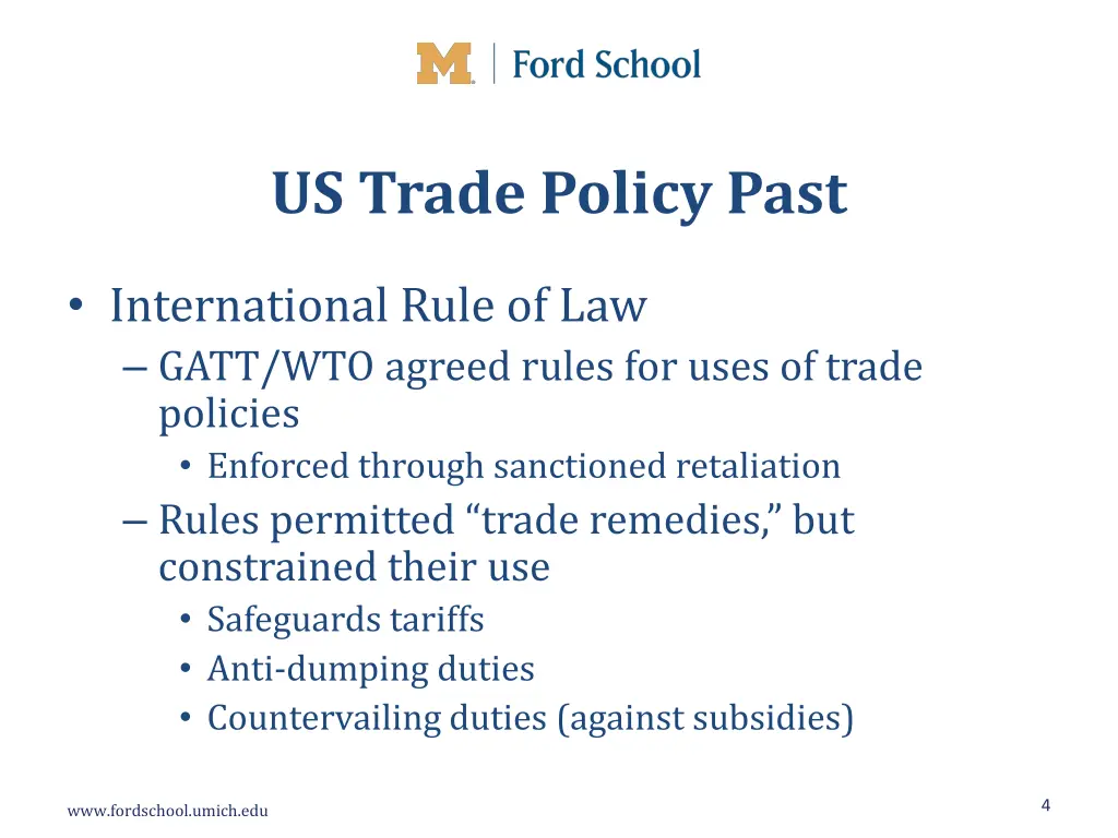 us trade policy past 1