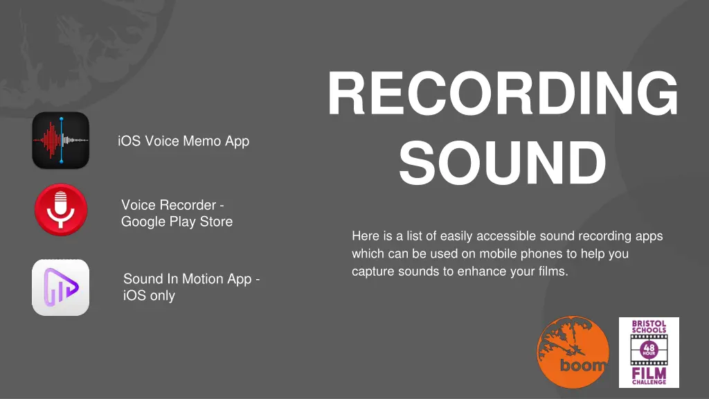 recording sound