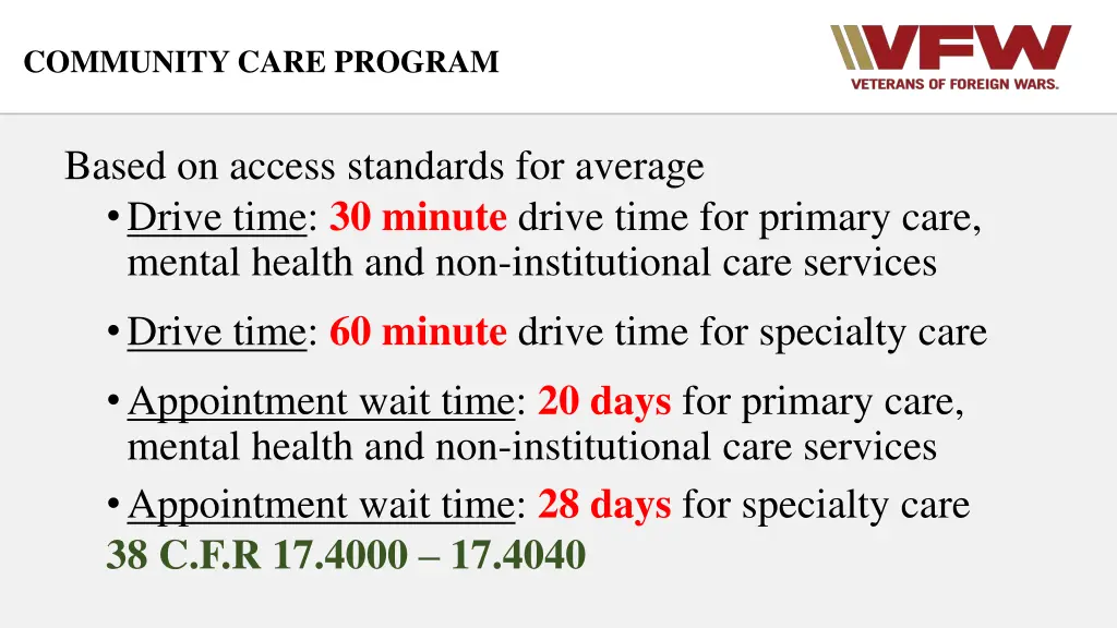 community care program