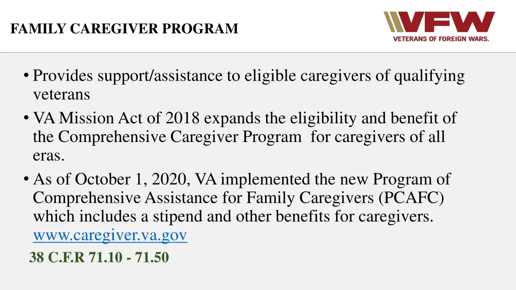 family caregiver program