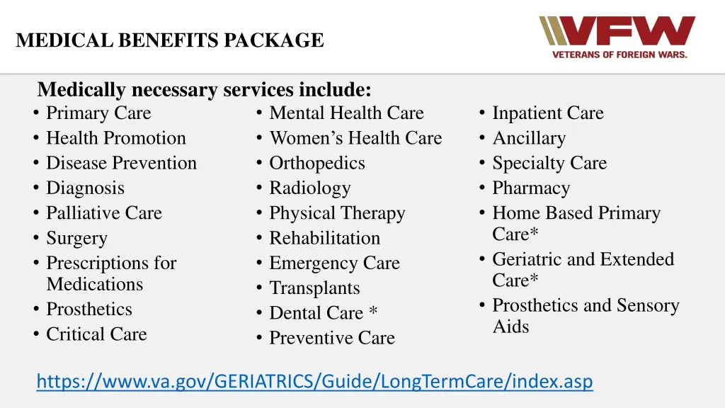 medical benefits package