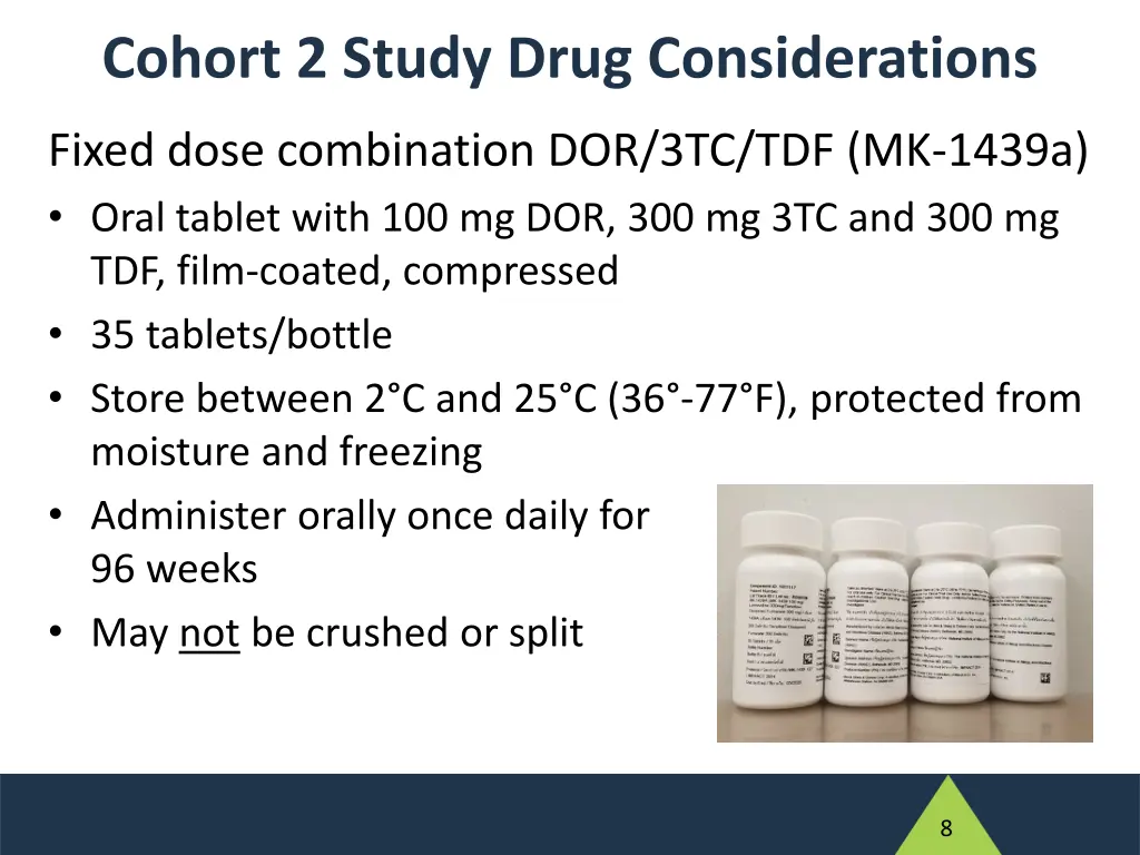cohort 2 study drug considerations