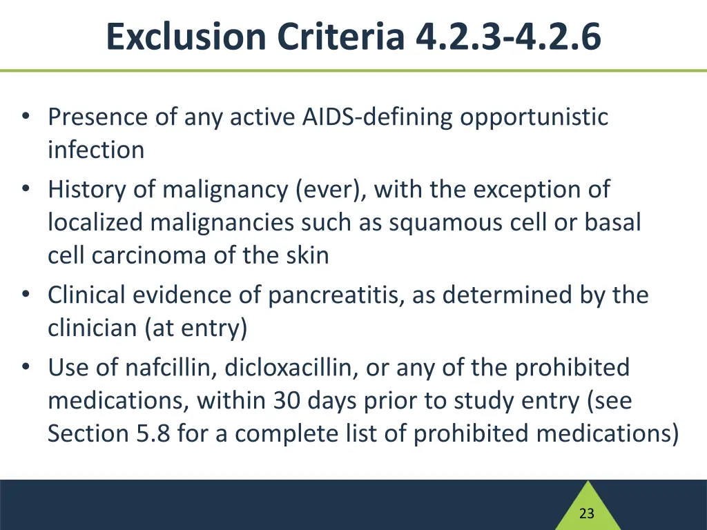 exclusion criteria 4 2 3 4 2 6