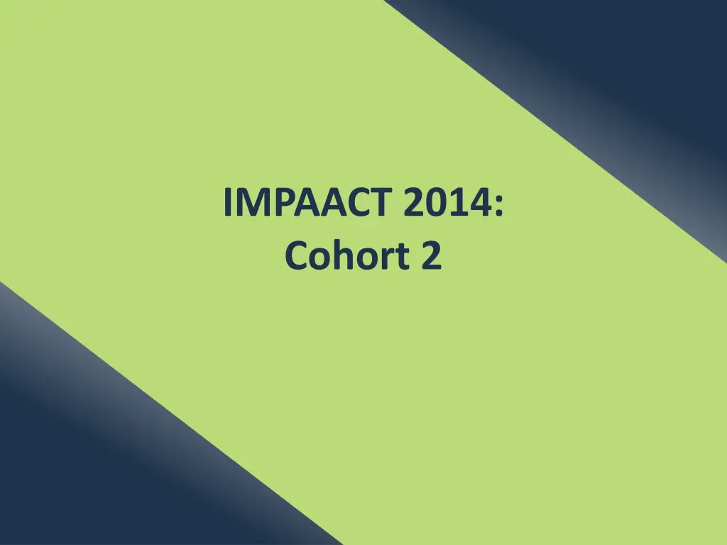 impaact 2014 cohort 2