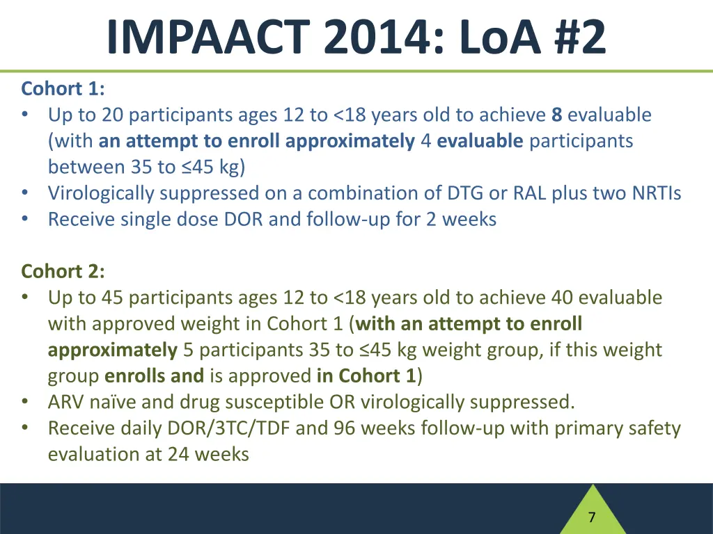 impaact 2014 loa 2