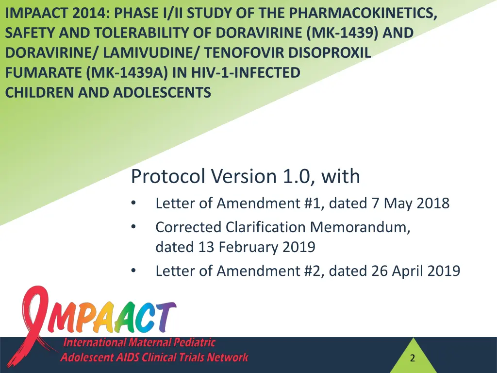 impaact 2014 phase i ii study
