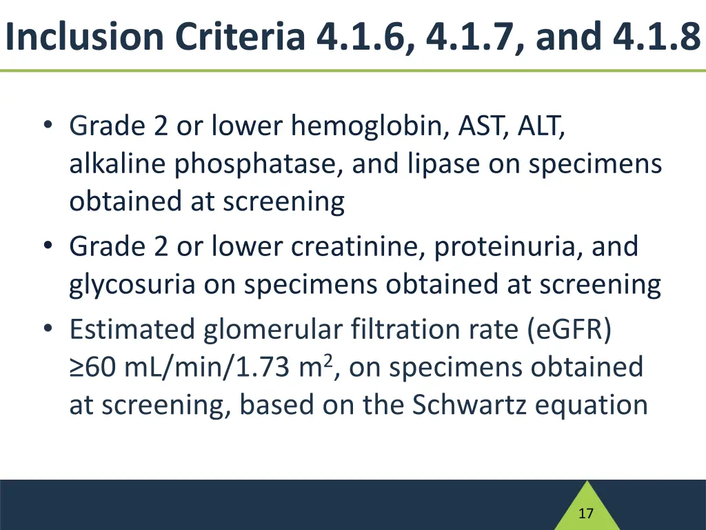 inclusion criteria 4 1 6 4 1 7 and 4 1 8