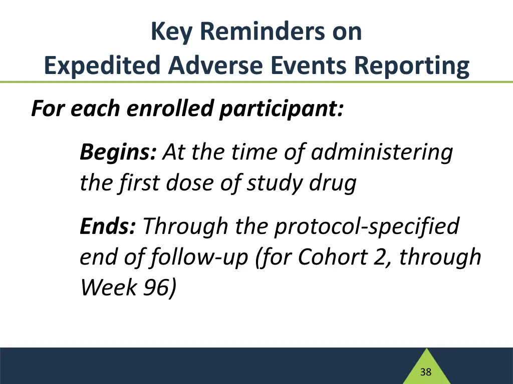 key reminders on expedited adverse events 1