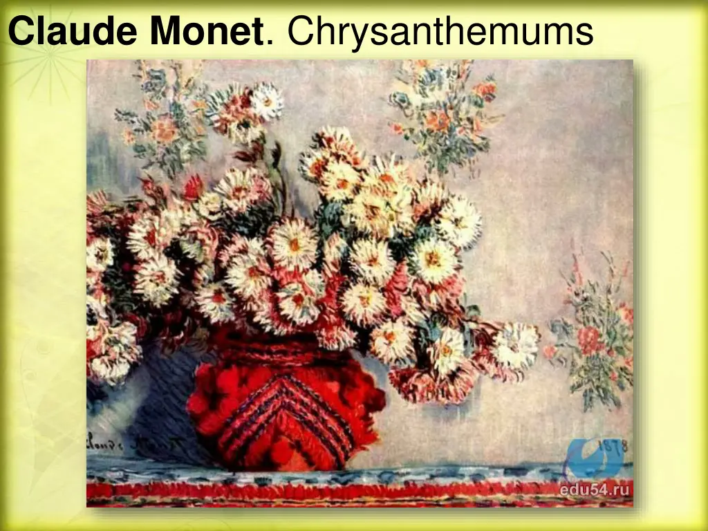 claude monet chrysanthemums