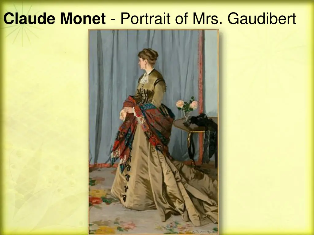 claude monet portrait of mrs gaudibert