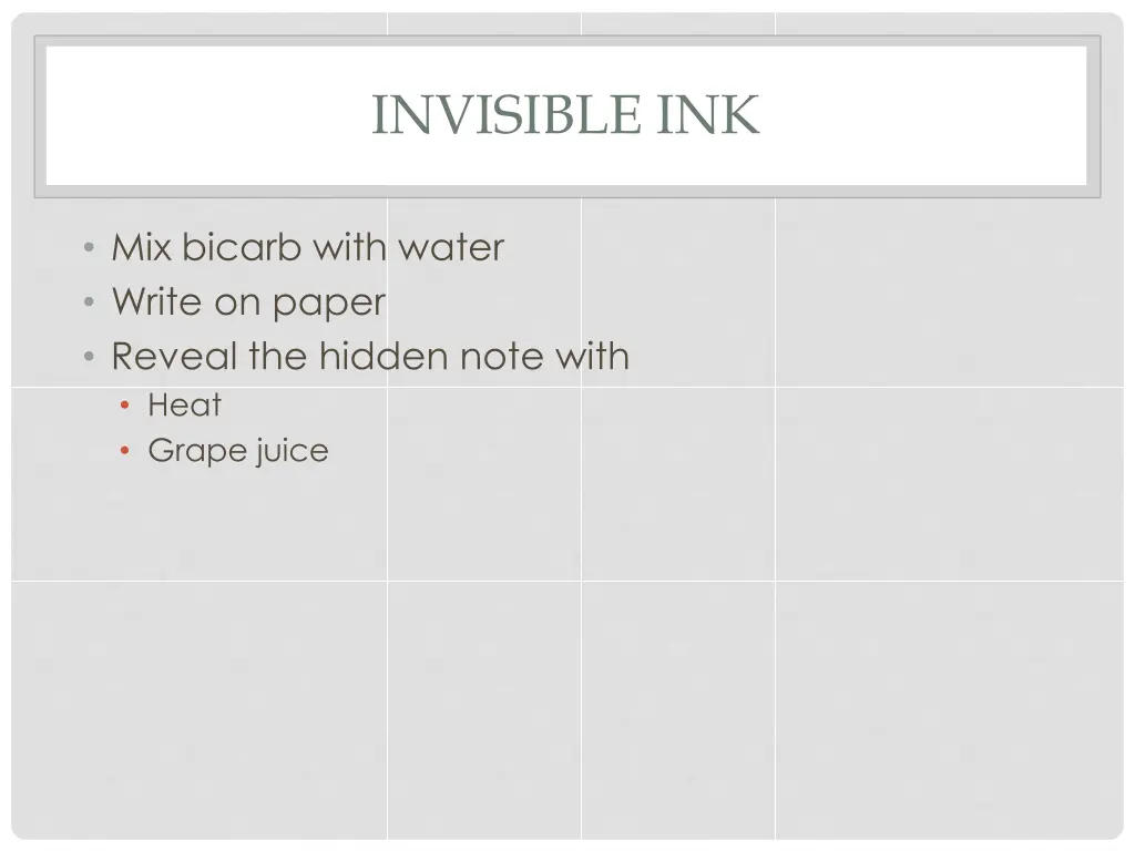 invisible ink