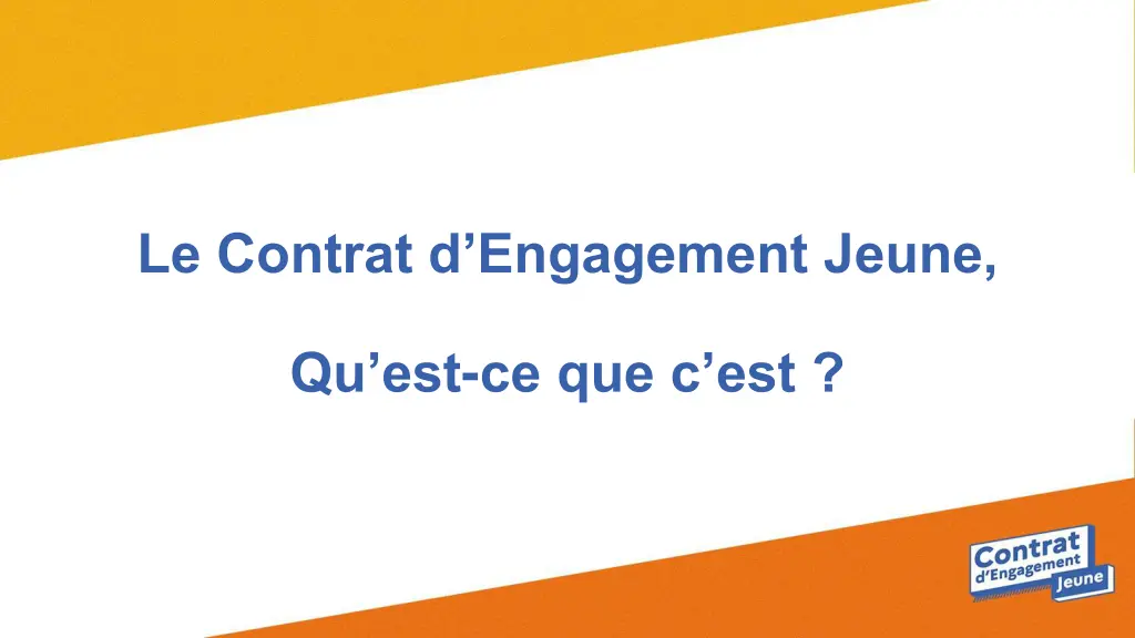 le contrat d engagement jeune