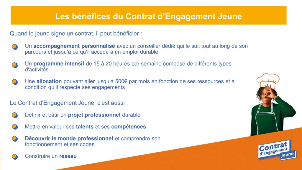 les b n fices du contrat d engagement jeune