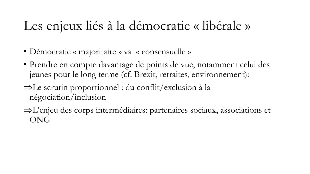 les enjeux li s la d mocratie lib rale