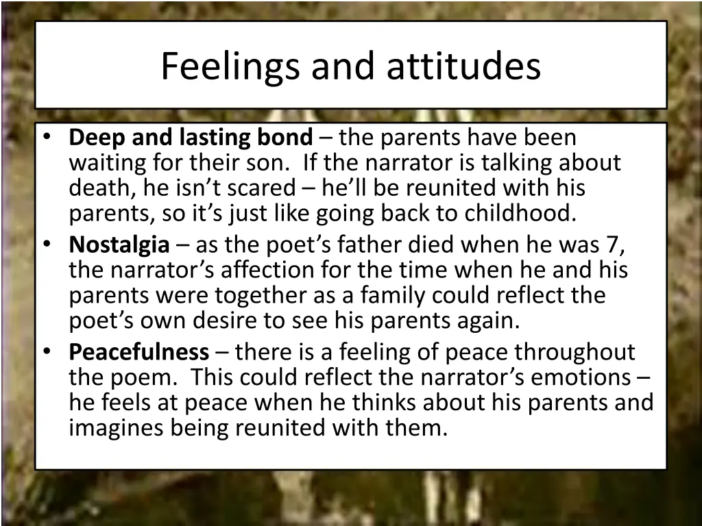 feelings and attitudes