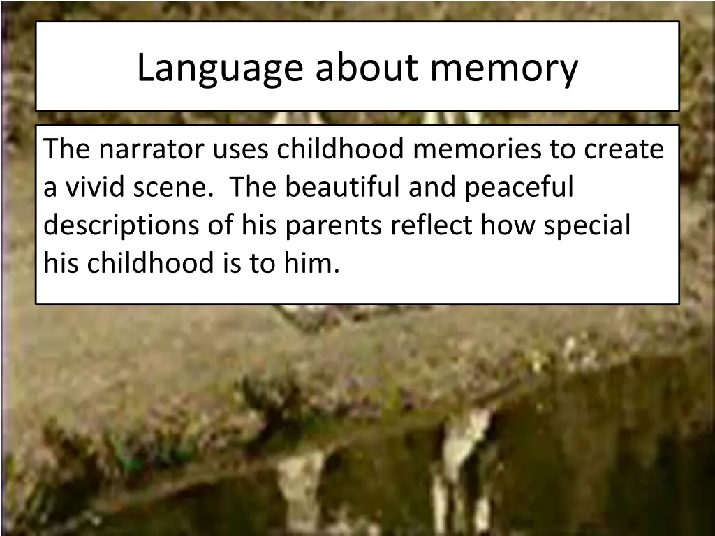 language about memory