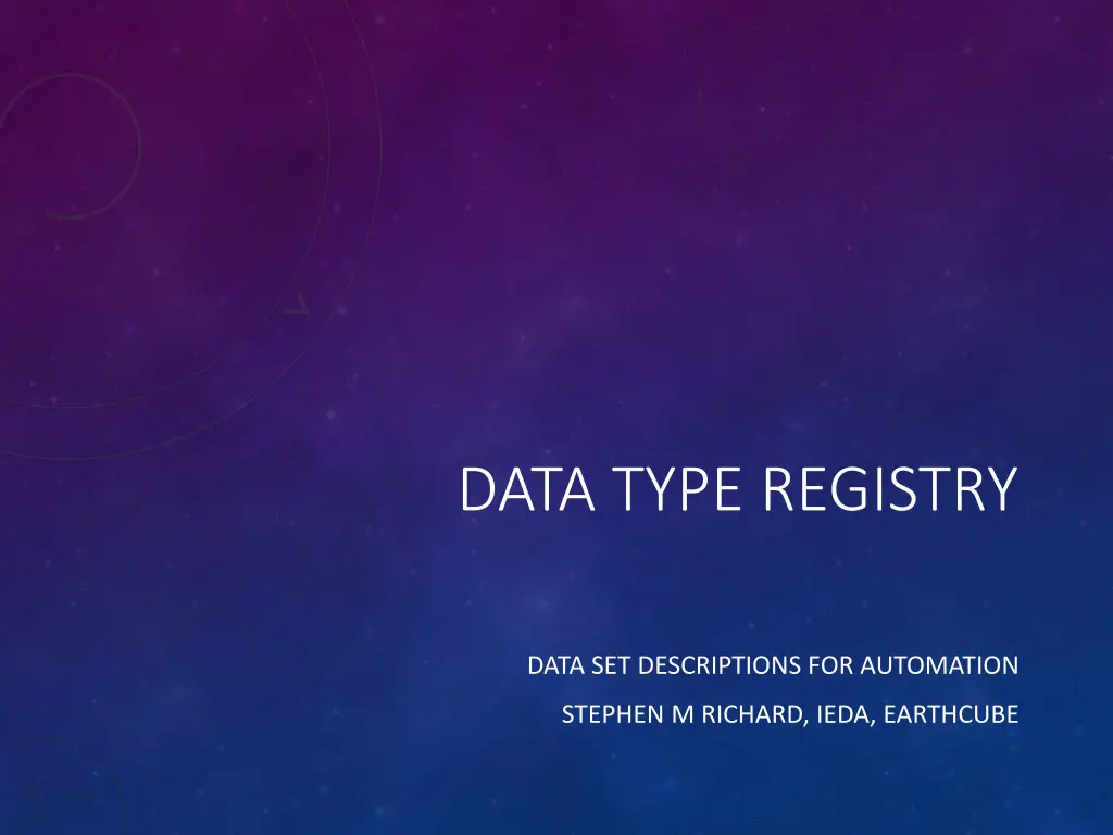 data type registry