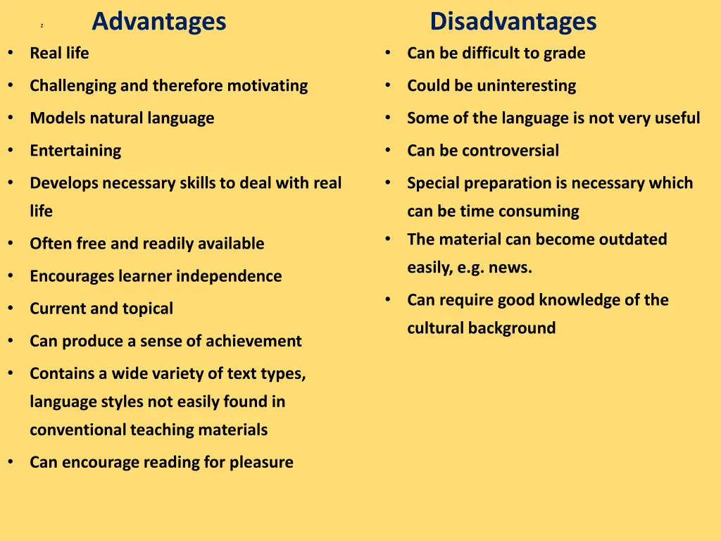 advantages