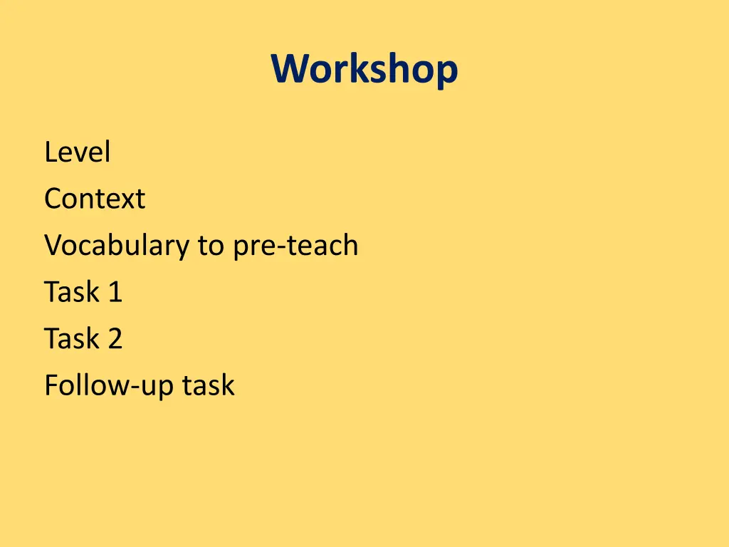 workshop