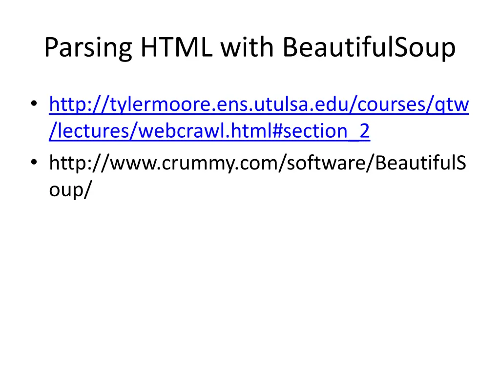 parsing html with beautifulsoup