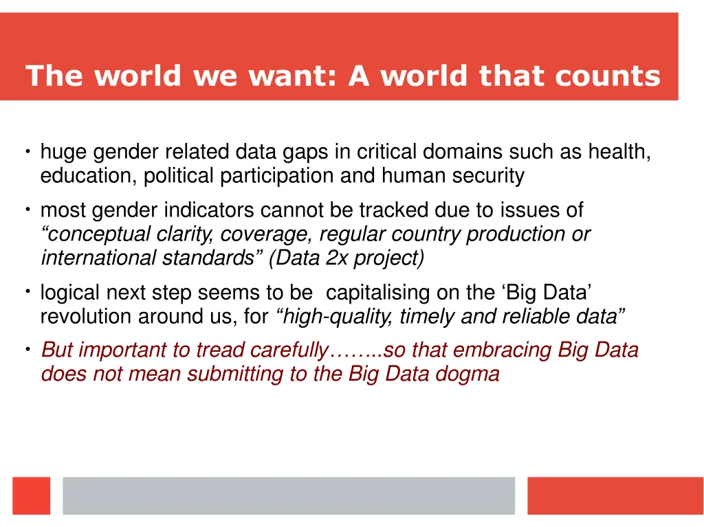 the world we want a world that counts