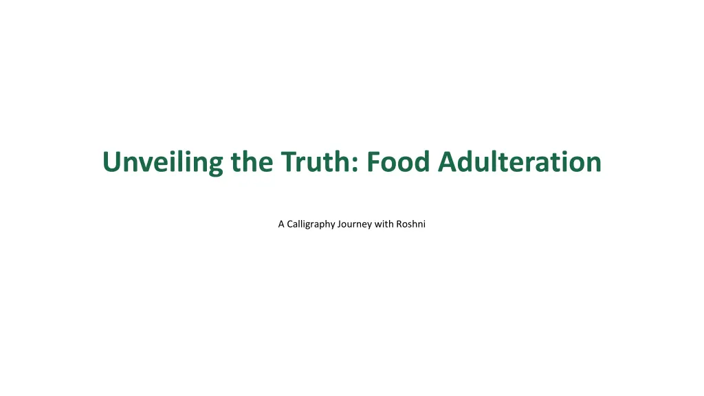 unveiling the truth food adulteration