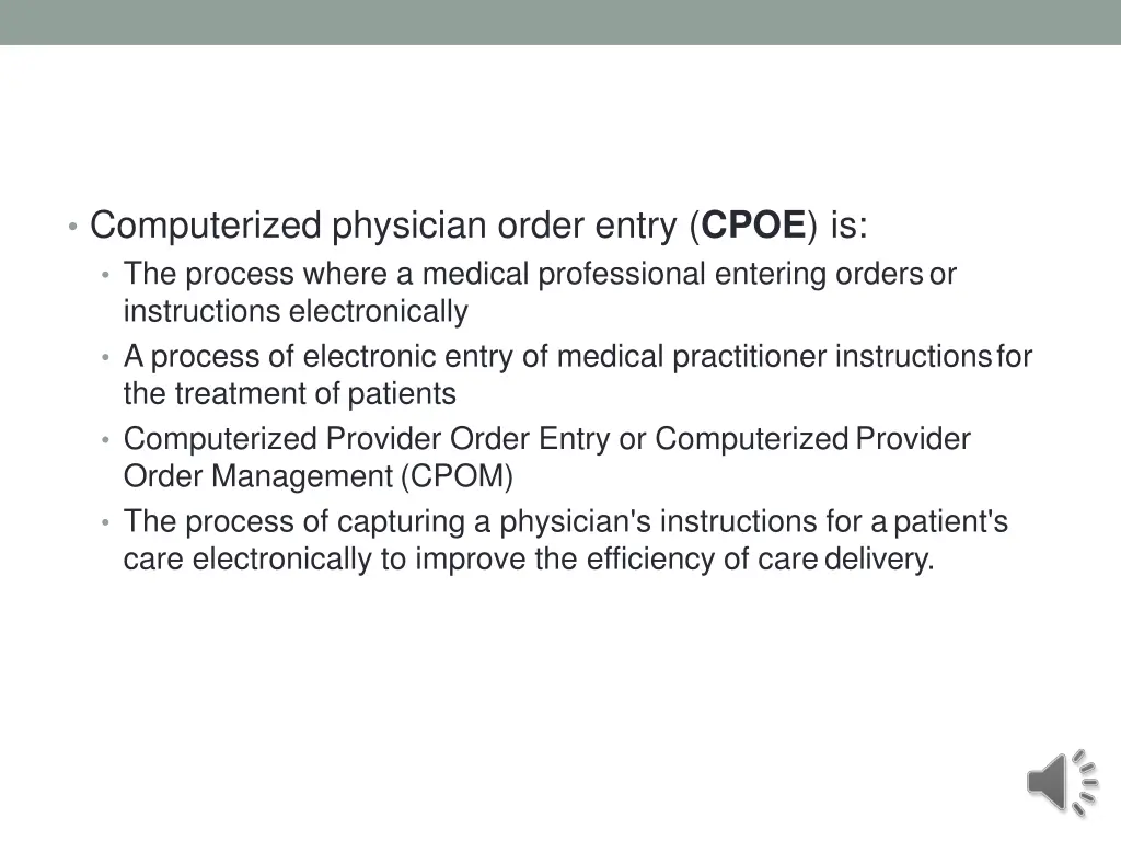 computerized physician order entry cpoe 1