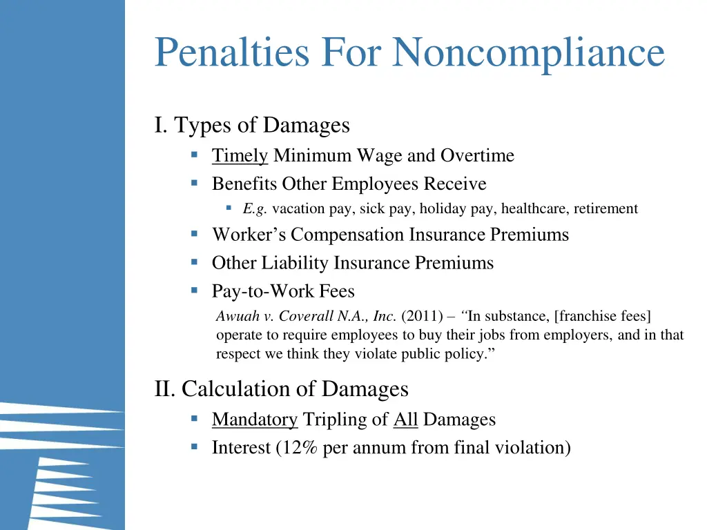 penalties for noncompliance