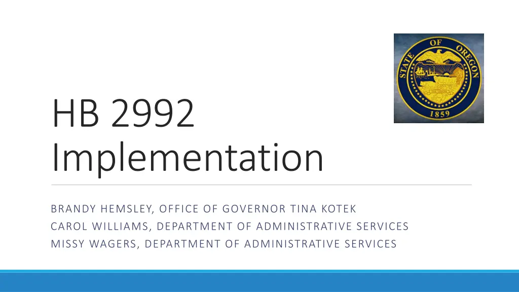 hb 2992 implementation