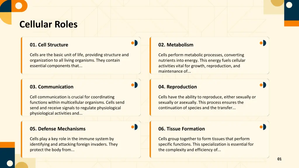 cellular roles