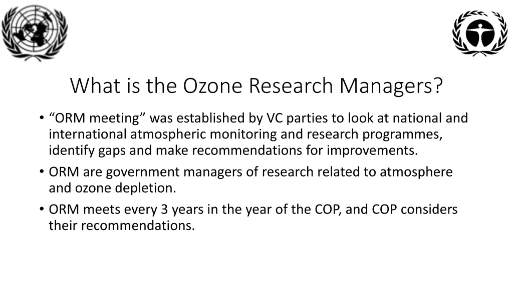 what is the ozone research managers