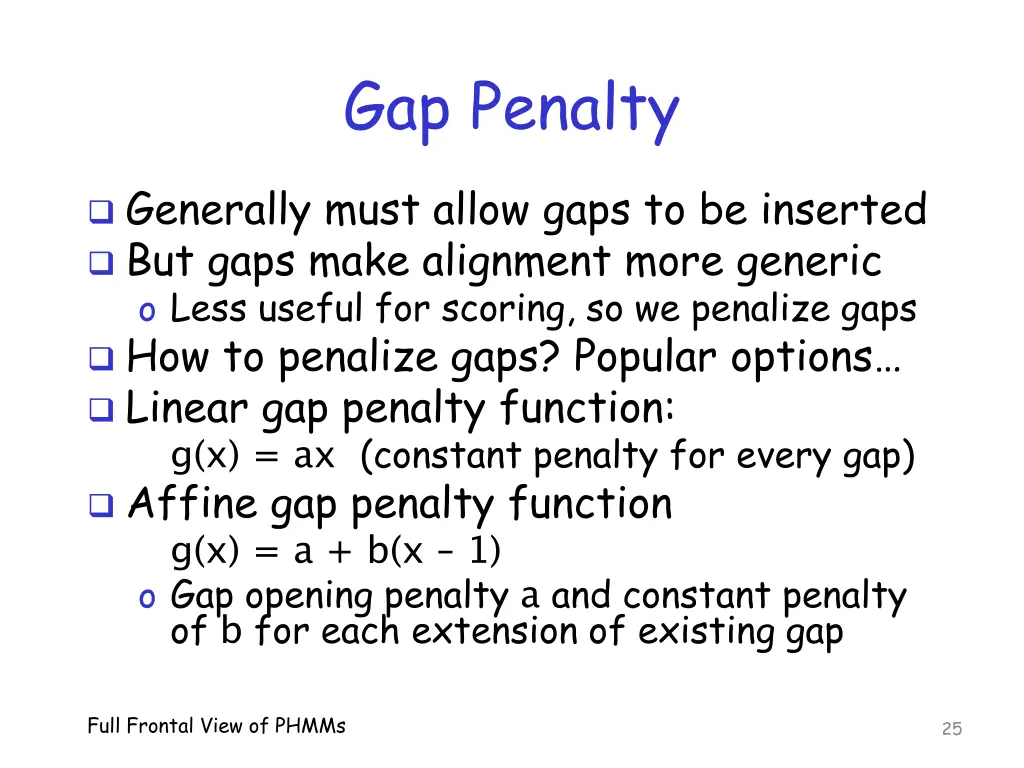 gap penalty