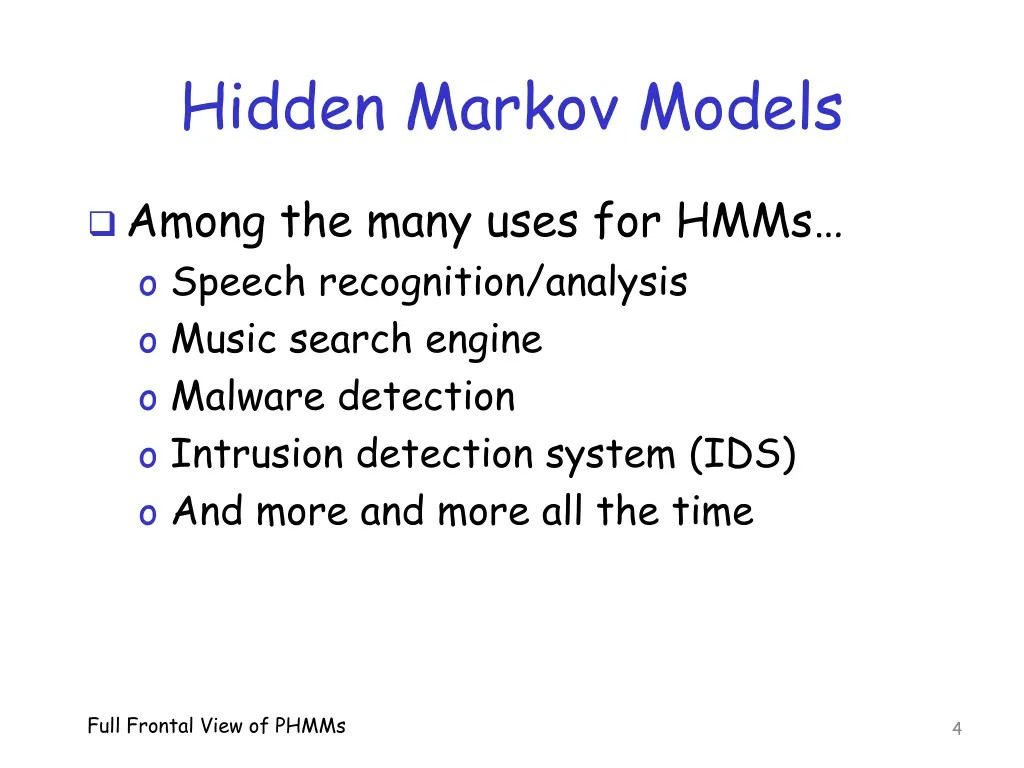 hidden markov models 1