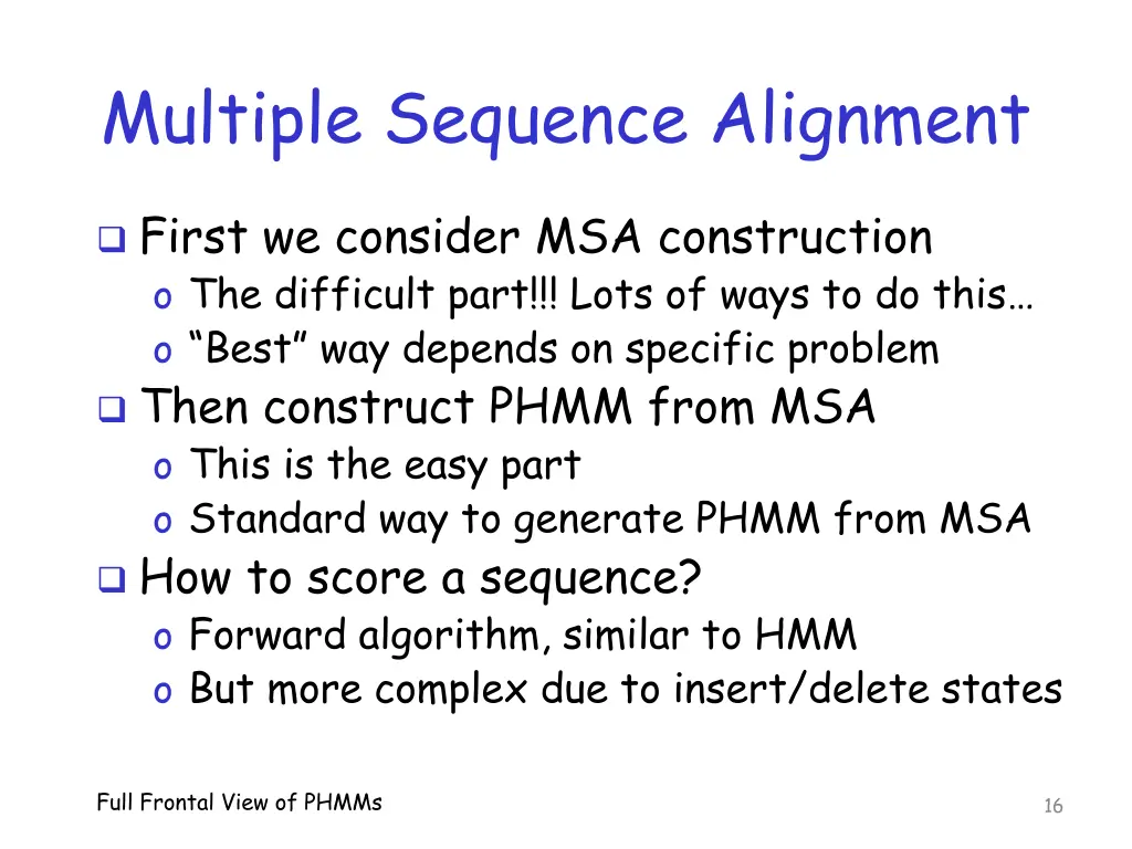 multiple sequence alignment