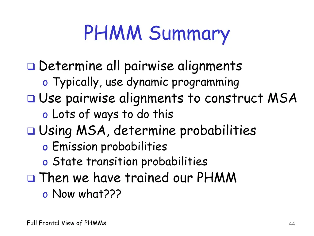 phmm summary