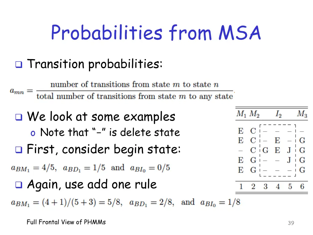 probabilities from msa 3
