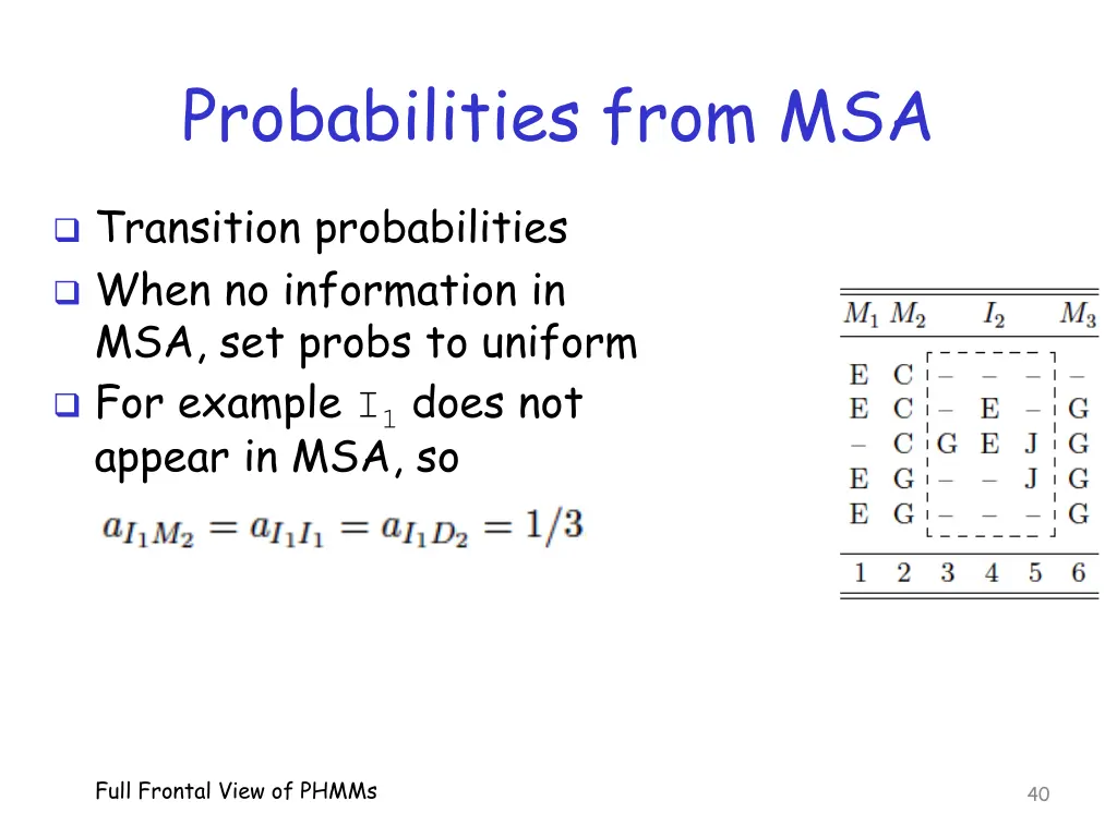 probabilities from msa 4