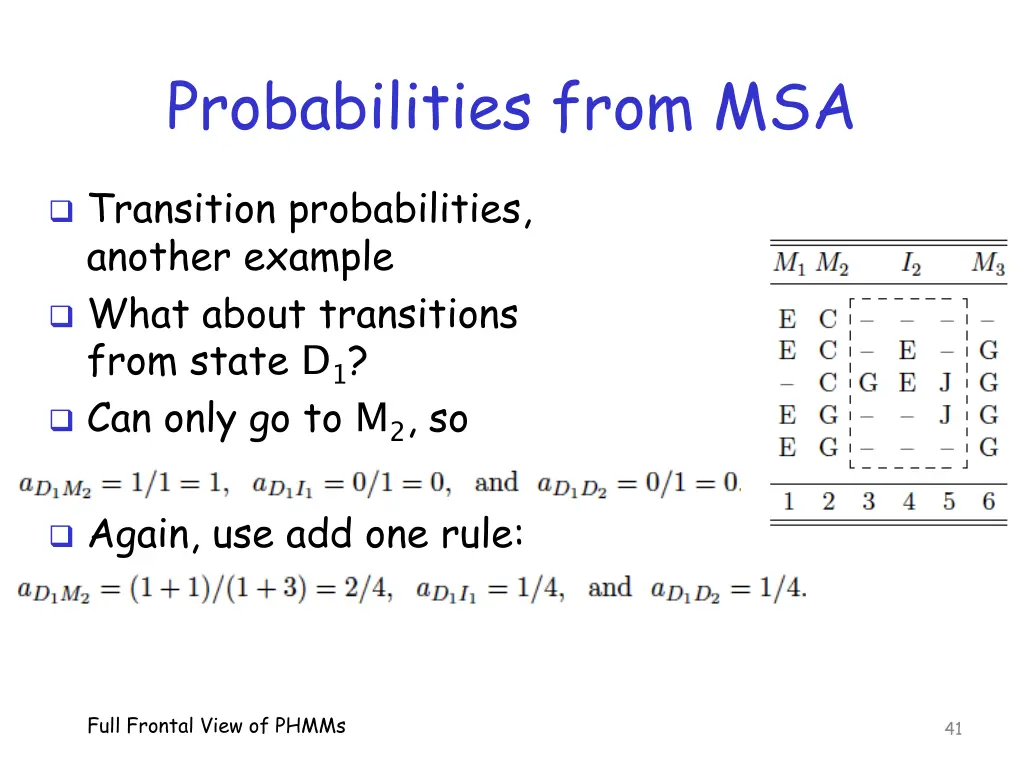 probabilities from msa 5