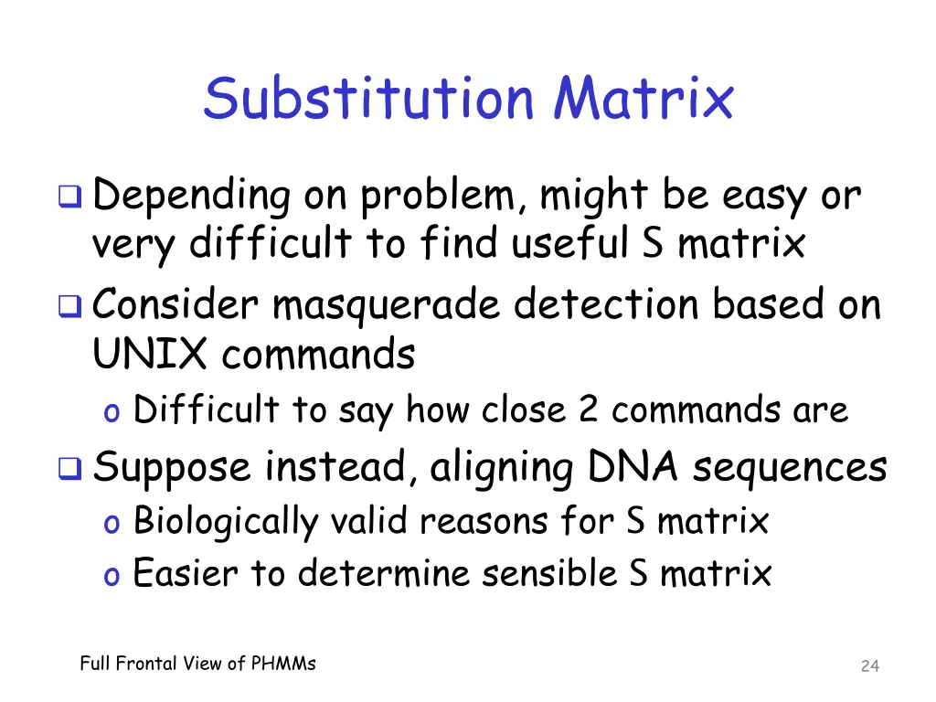 substitution matrix 2