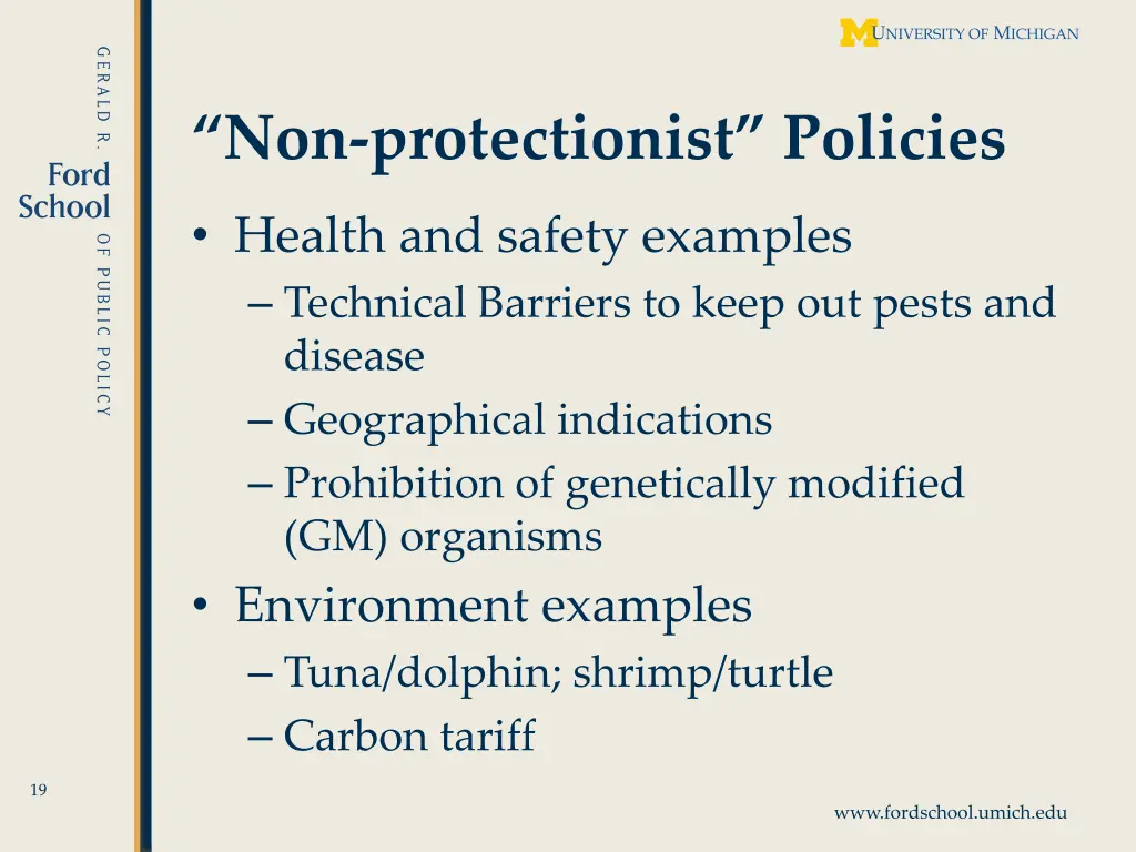 non protectionist policies 1