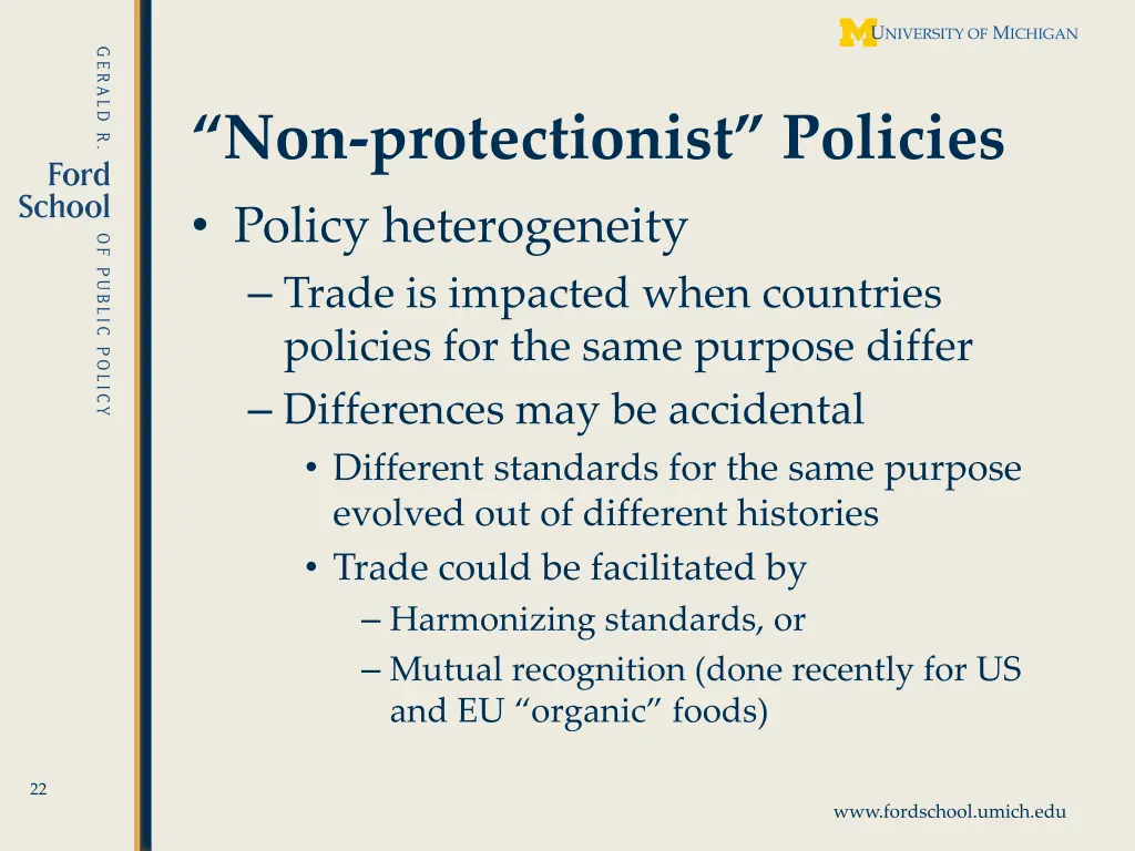 non protectionist policies policy heterogeneity