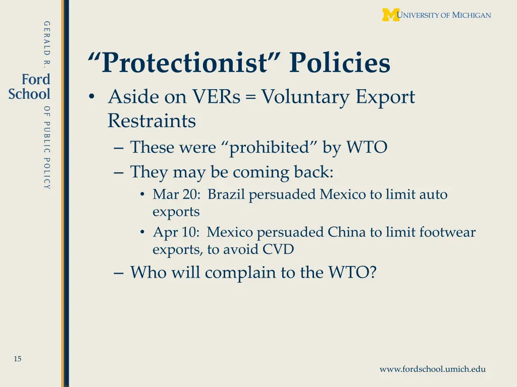 protectionist policies aside on vers voluntary