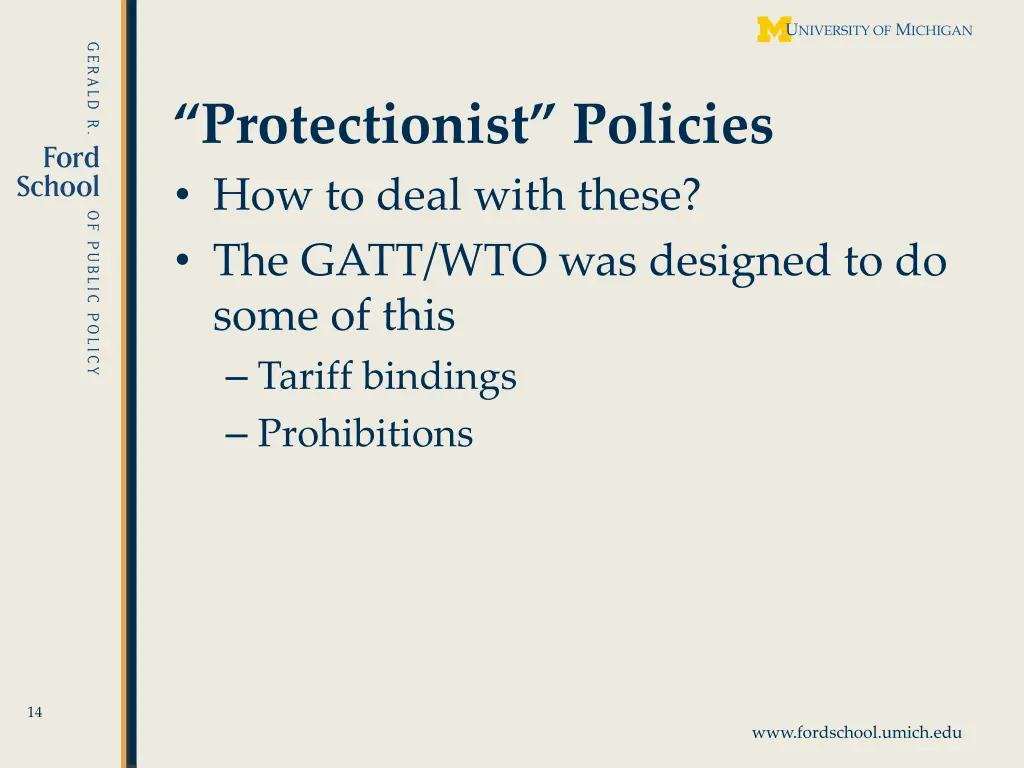 protectionist policies how to deal with these