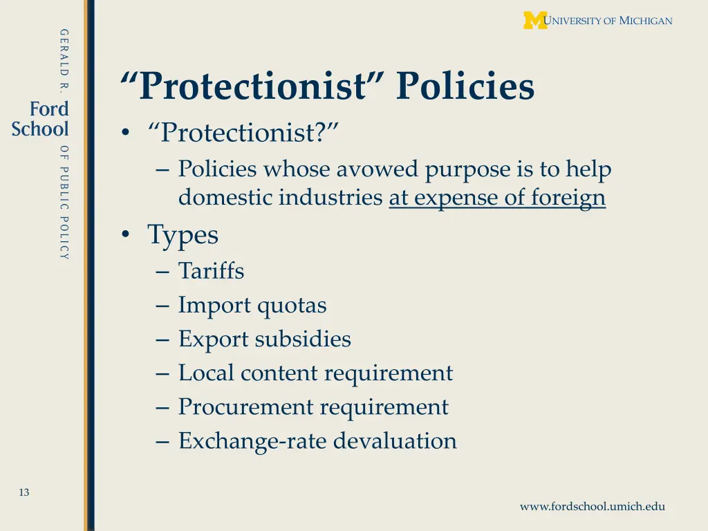 protectionist policies p rotectionist policies